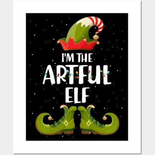 Im The Artful Elf Shirt Matching Christmas Posters and Art